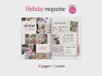 Personalized Digital Birthday Magazine Template for Her - Editable Canva Template